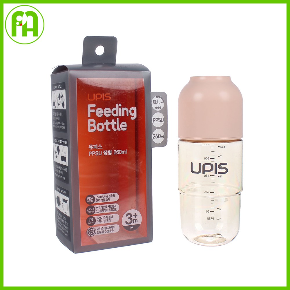 Bình sữa PPSU Upis 180ml 260ml đủ size núm