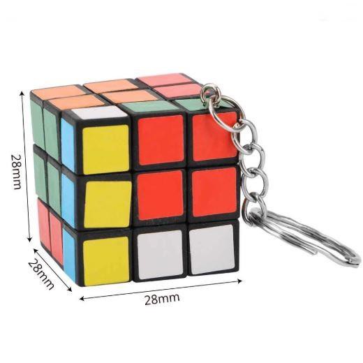 Đồ chơi Rubik 3x3 có Viền Trắng + Tặng kèm 1 Rubik 3x3 Móc Khóa Chơi Được - Rubik Xoay Trơn Mượt, Không Rít, Độ Bền Cao