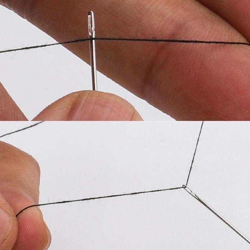 Set 12 Kim May Vá Bằng Thép Không Gỉ Hình Trụ/Gi Lanh Tiện Dụng