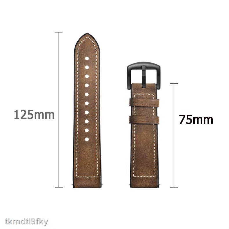 Siêu Giảm Giá Dây đeo bằng da thật thay thế cho đồng hồ thông minh Samsung Galaxy Watch 42mm 46mm #3
