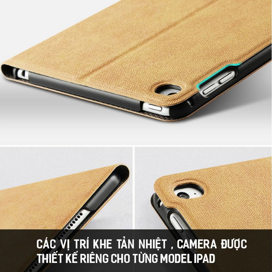 Ốp Ipad, Bao da Ipad cao cấp IBOA logo đầu hươu cực hot màu Nâu Cafe ( đủ dòng) | BigBuy360 - bigbuy360.vn