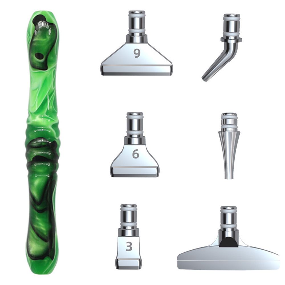 Bộ Đầu bút đính đá 5D và thân cầm tay 7 món bằng hợp kim resin DIY tiện lợi