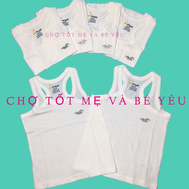 [CHẤT ĐẸP] Combo 5 Áo Ba Lỗ Mặc Mát Cho Bé Thun 4 Chiều