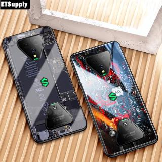 Ốp Điện Thoại ETS Cá Mập Đen 3 Phiên Bản Explorer Chủ Đề Kính Cường Lực Bảo Vệ Xiaomi Black Shark 3 Pro Bao Da Bảng Mạch Thiết Kế