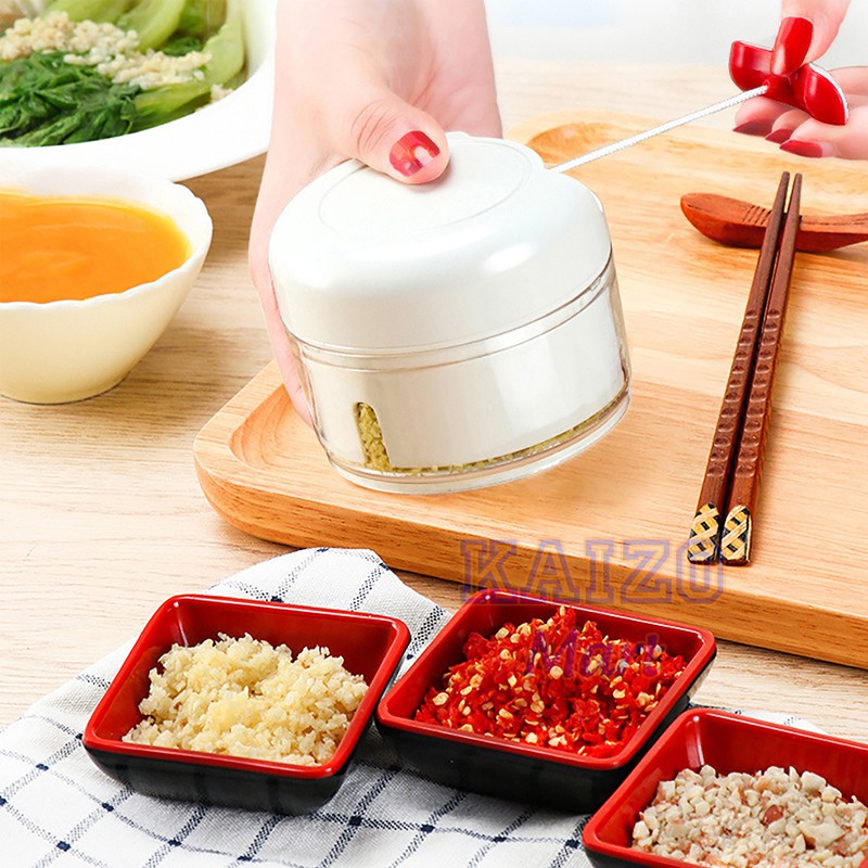 Máy xay tỏi ớt, gia vị đa năng - Cối mini chopper  xay thực phẩm bằng tay bảo hành 3 tháng - Mianz Store