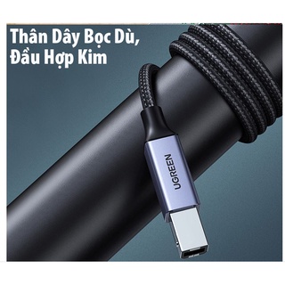 Cáp USB-C sang USB-B máy in Dài 3M Ugreen 80808 (Vỏ Nhôm)