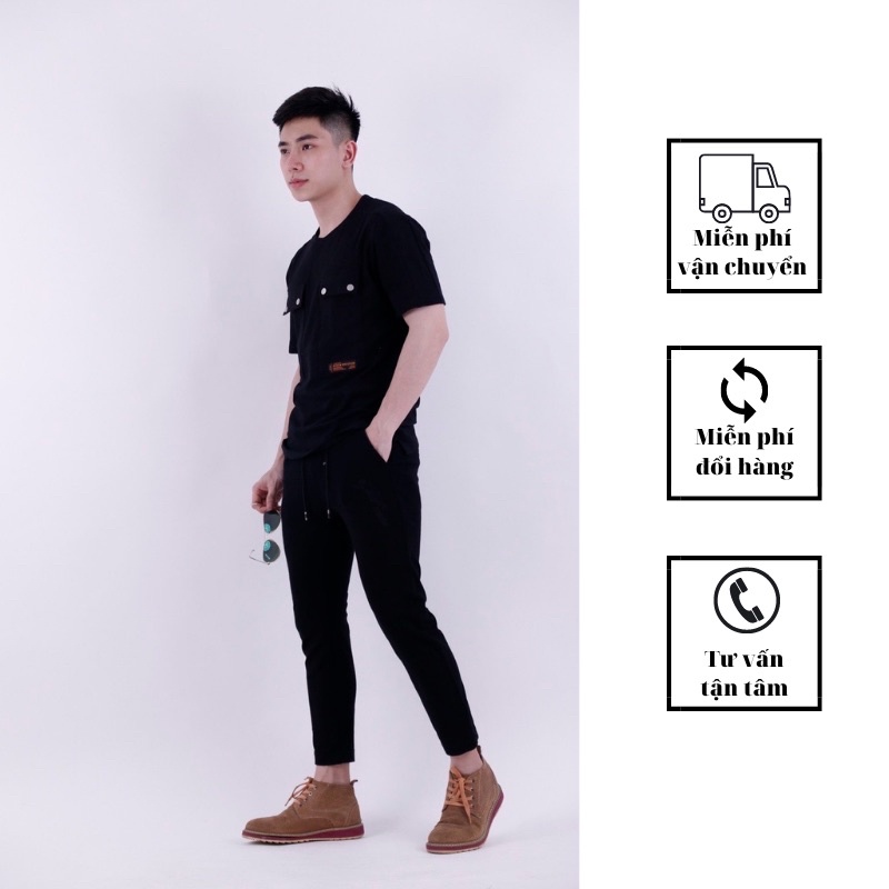 (SALE) áo thun nam trơn 2 túi Nô Store