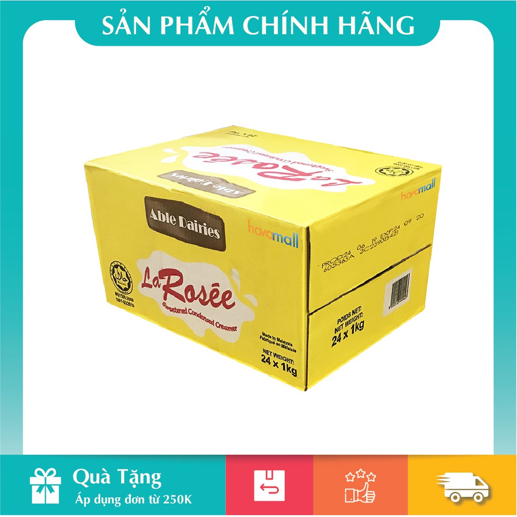 [HÀNG CHÍNH HÃNG] Thùng Sữa Đặc Có Đường Larosée 1kg - 24 lon