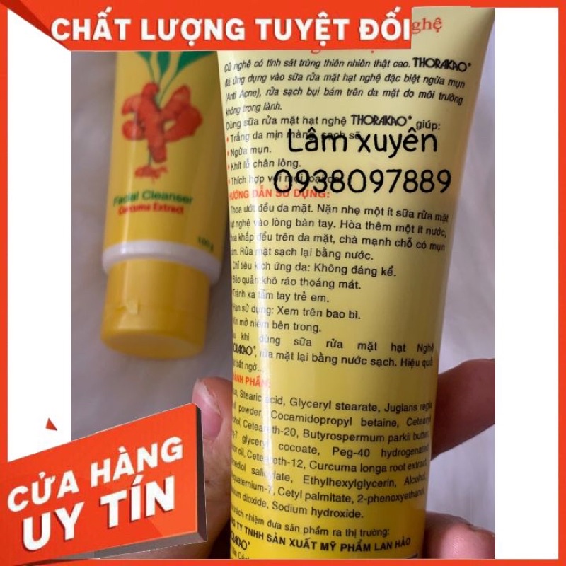Sữa Rửa Mặt E100 Tinh Chất Nghệ 100G  làm sạch da, ngăn ngừa mụn, diệt khuẩn, tẩy tế bào chết cho da