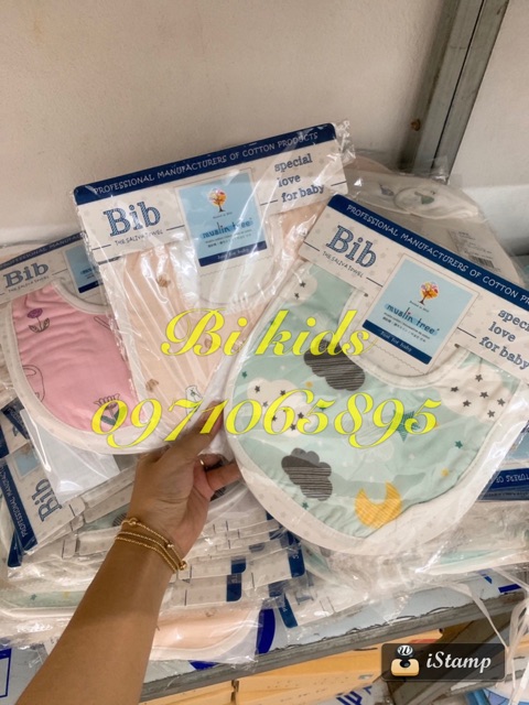 Yếm ăn sợi tre muslin tree BIB