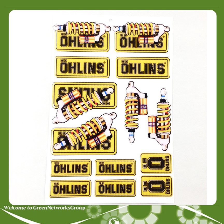 Tem decal Ohlins trang trí xe máy