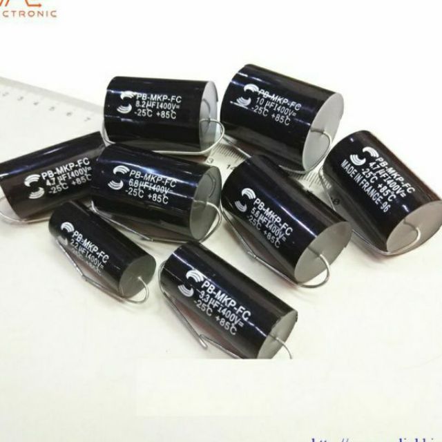 Tụ hóa Tụ cản Loa treble 10uf 400 v: 1 cái