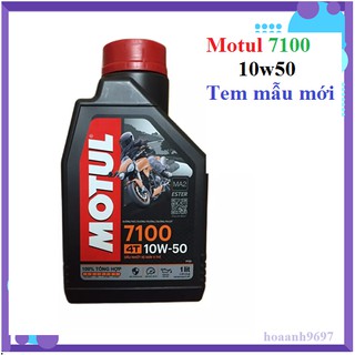 Nhớt Motul 7100 10W50 1L [ dầu nhớt tổng hợp cao cấp dùng cho xe máy 4 thì côn tay phổ thông pkl phân khối lớn]