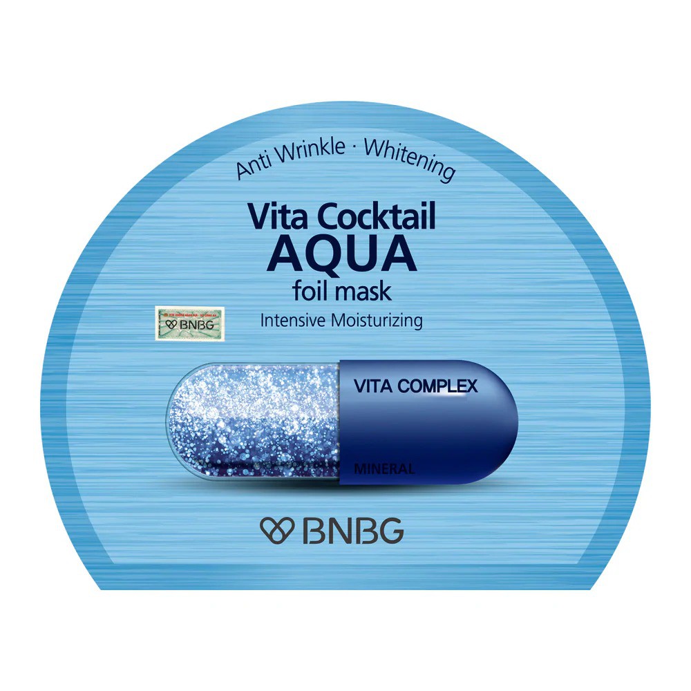 Mặt Nạ BNBG Vita Cocktail Aqua Foil Mask Cấp Ẩm 30ml