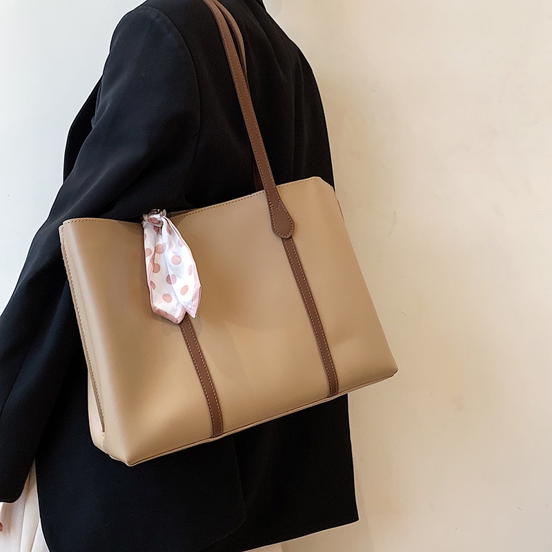 Túi đeo vai IELGY cỡ lớn màu tương phản thời trang cho nữ