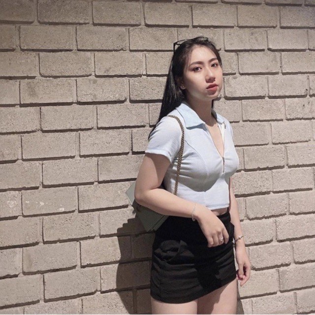 Chân váy chữ A ngắn, lưng cao, chất umi siêu dày dặn, co giãn 4 chiều | BigBuy360 - bigbuy360.vn