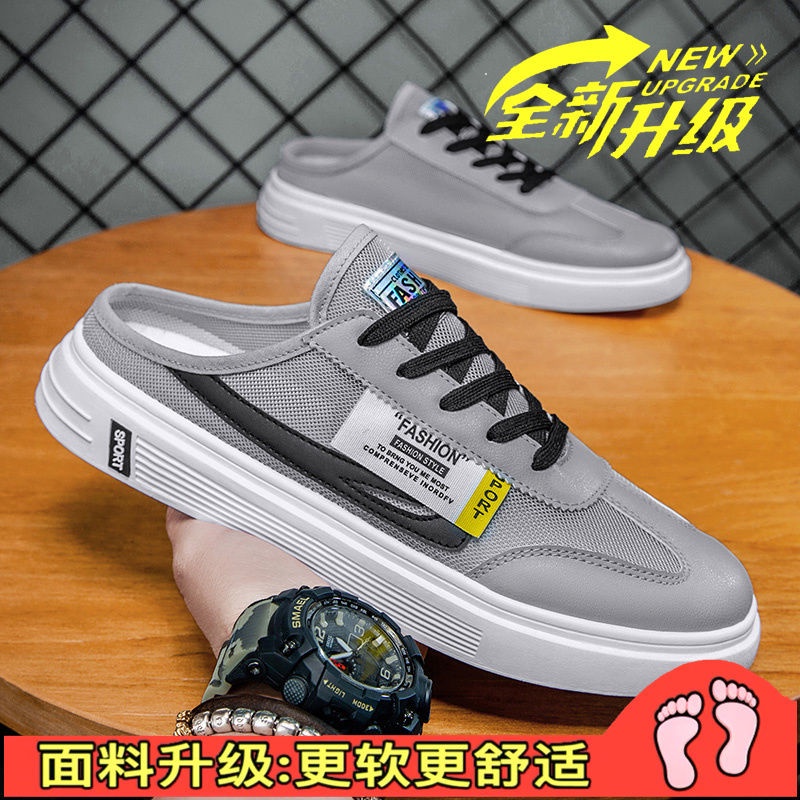 Giày Lười canvas Phối Lưới Thoáng Khí Thời Trang Mùa Hè Mới Cho Nam 2022