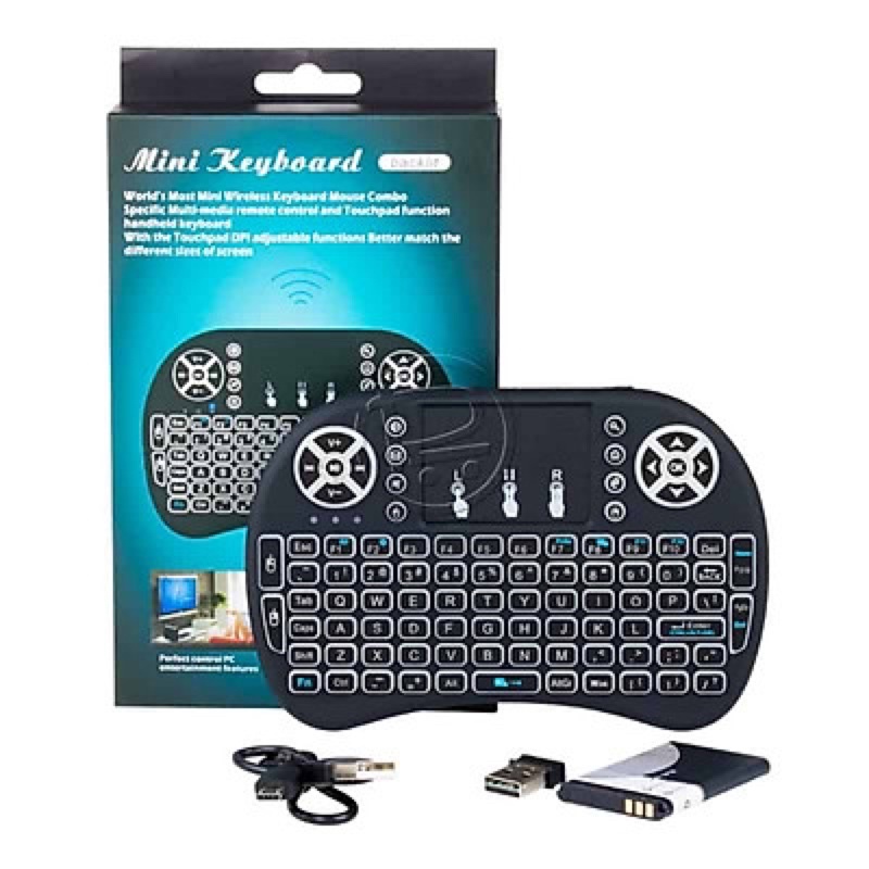 Bàn phím mini không dây cho android box, laptop - pin sạc - OTG Micro USB