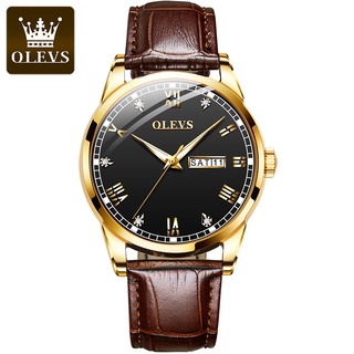 Olevs  đồng hồ nam chống nước nam dây da bò chính hãng đồng hồ  Quartz đồng hồ