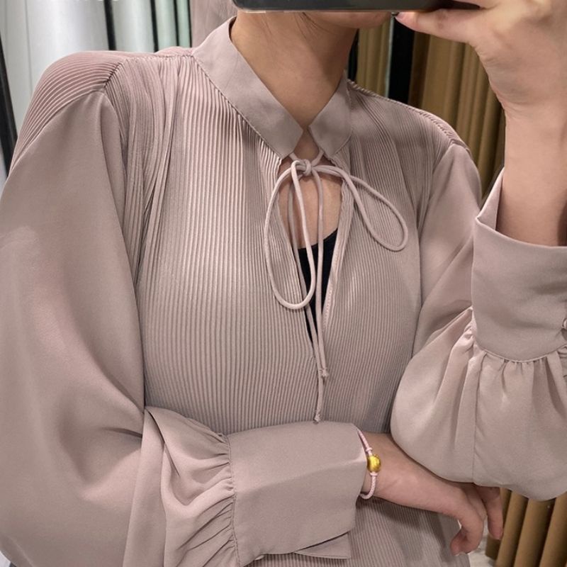 Áo cánh xếp ly HM