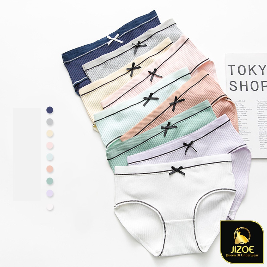 Quần lót nữ cotton tăm tre thông hơi nơ dễ thương giá rẻ đẹp thời trang QLT12