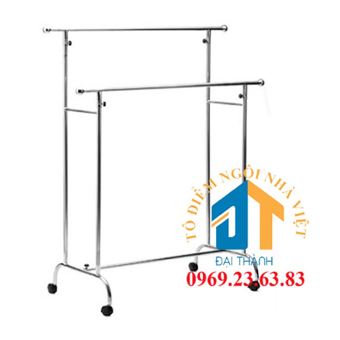 Sào phơi đồ inox TRƠN 2 tầng ĐẠI THÀNH