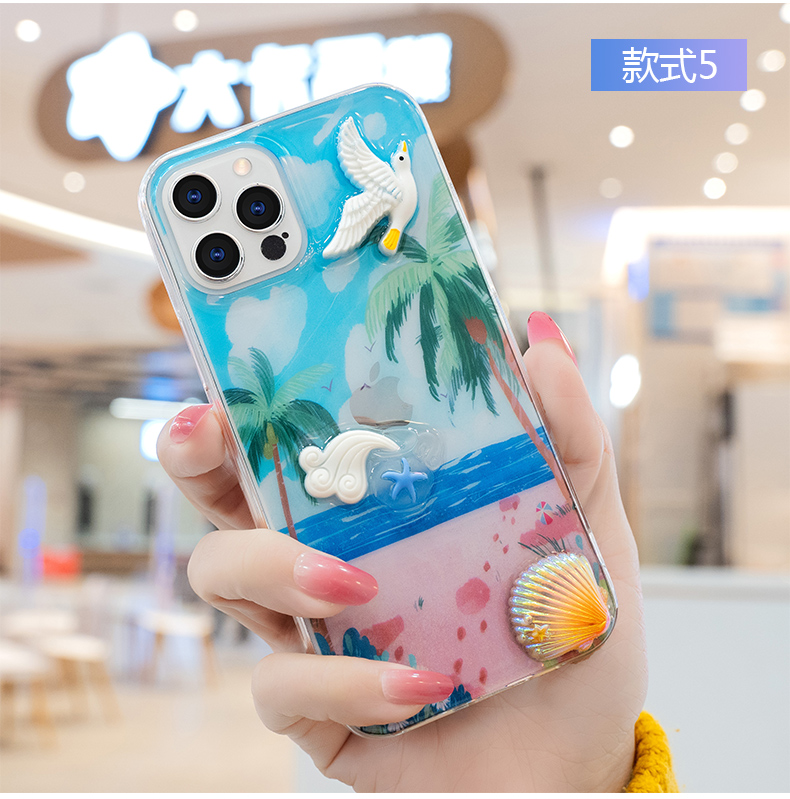 Ốp điện thoại silicon tpu mềm biển mùa hè cho iPhone 12 11 Pro Max Mini 11Pro X XS MAX XR SE 2020 7 8 Plus