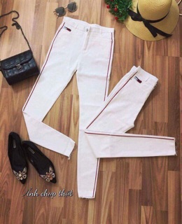 Quần skinny viền sọc