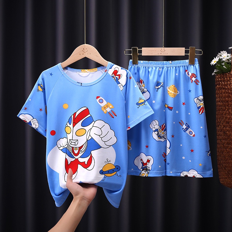 Bộ Đồ Ngủ Kiểu Nhân Vật Siêu Anh Hùng Marvel Pikachu Doraemon Dễ Thương Cho Bé Trai