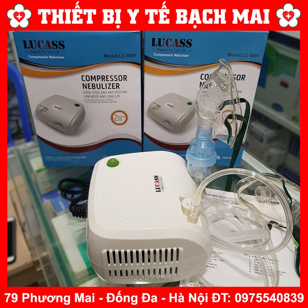 [Mã COSDAY giảm 8% đơn 150K] Máy Xông Khí Dung - Máy Xông Mũi Họng Lucass LC8001 - Mỹ