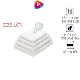 Túi hút chân không 1 mặt nhám - Bộ 100 túi