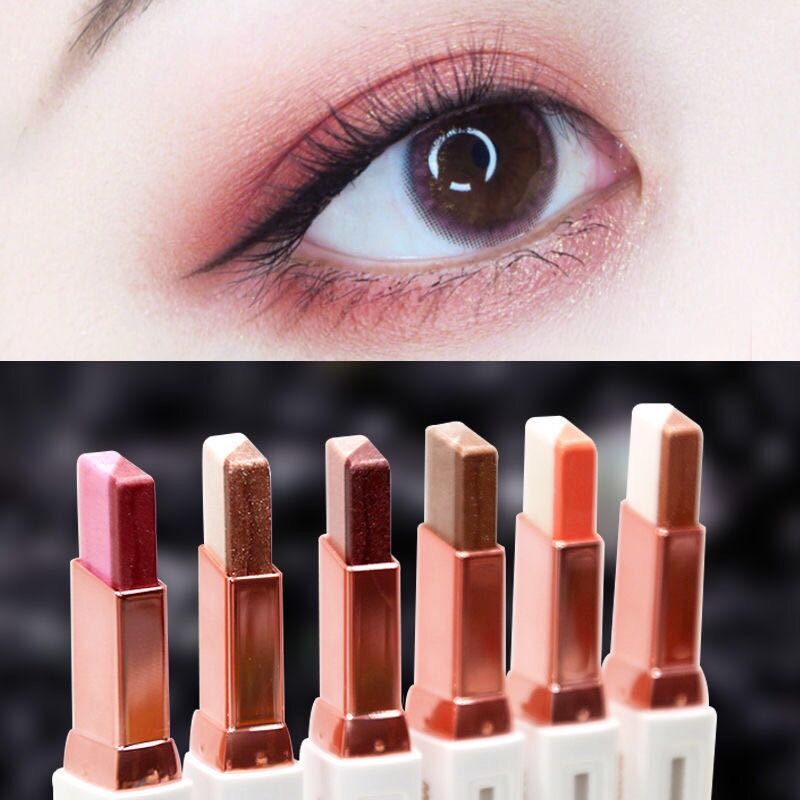 Thỏi Phấn Mắt Hai Màu Sắc Tuyến Tính Chống Nước Dễ Lên Màu