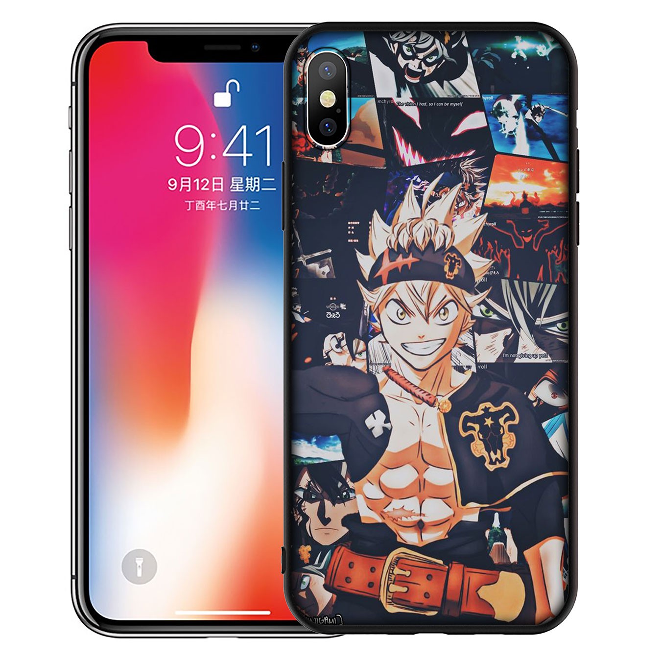 Samsung Galaxy A11 A31 A10 A20 A30 A50 A10S A20S A30S A50S A71 A51 Phone Case Soft Silicone Casing B25 Cartoon Black Clover Anime