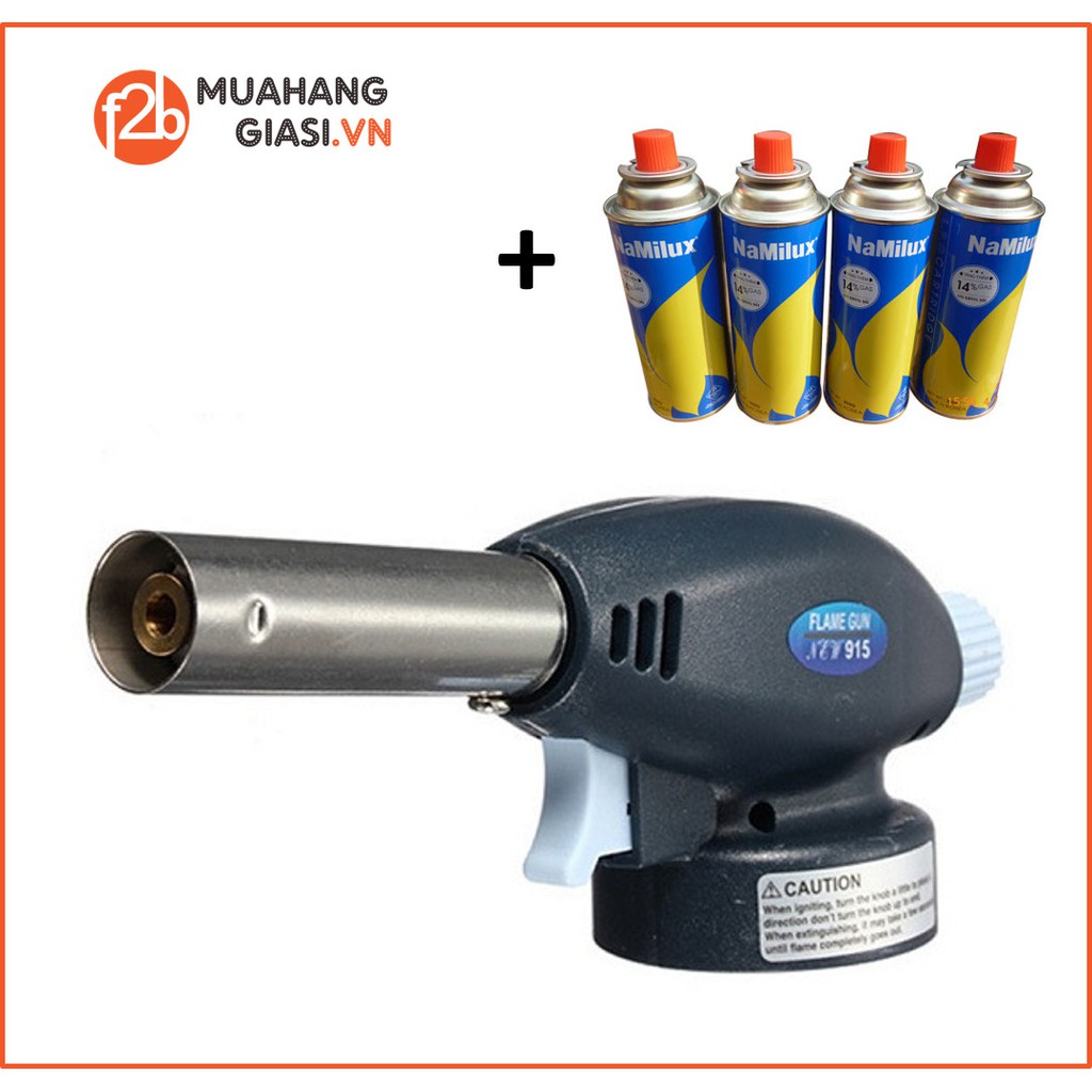 Khò Ga mini 915 tự động mồi Gas thông minh cho nấu nướng, đi cắm trại...