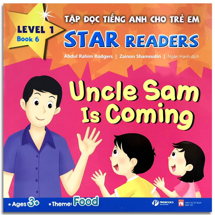 Sách - Tập Đọc Tiếng Anh Cho Trẻ Em - Star Readers - Book 6: Food (Song ngữ Việt - Anh)