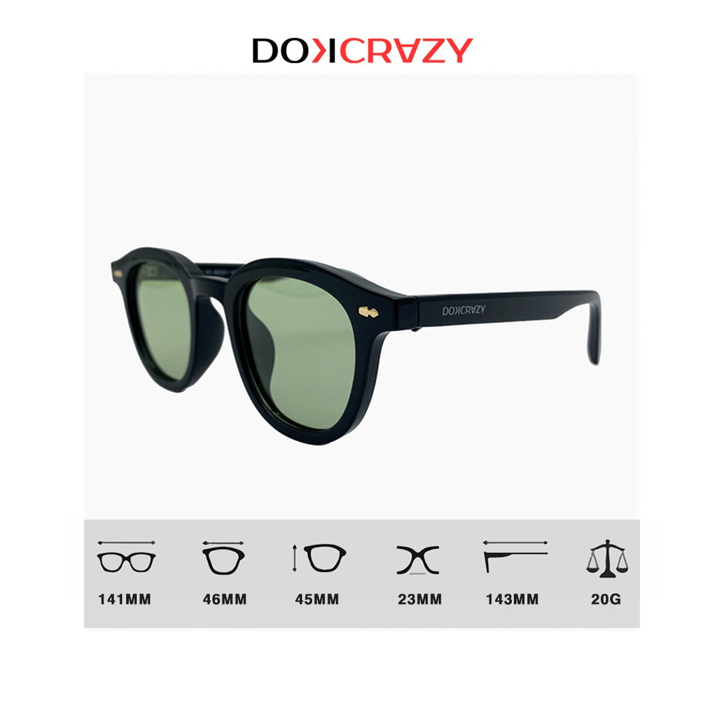 Kính mát vuông tròn nam nữ chống tia UV TIGA local brand DOKCRAZY mắt râm thời trang cao cấp style retro trendy Hàn Quốc | BigBuy360 - bigbuy360.vn