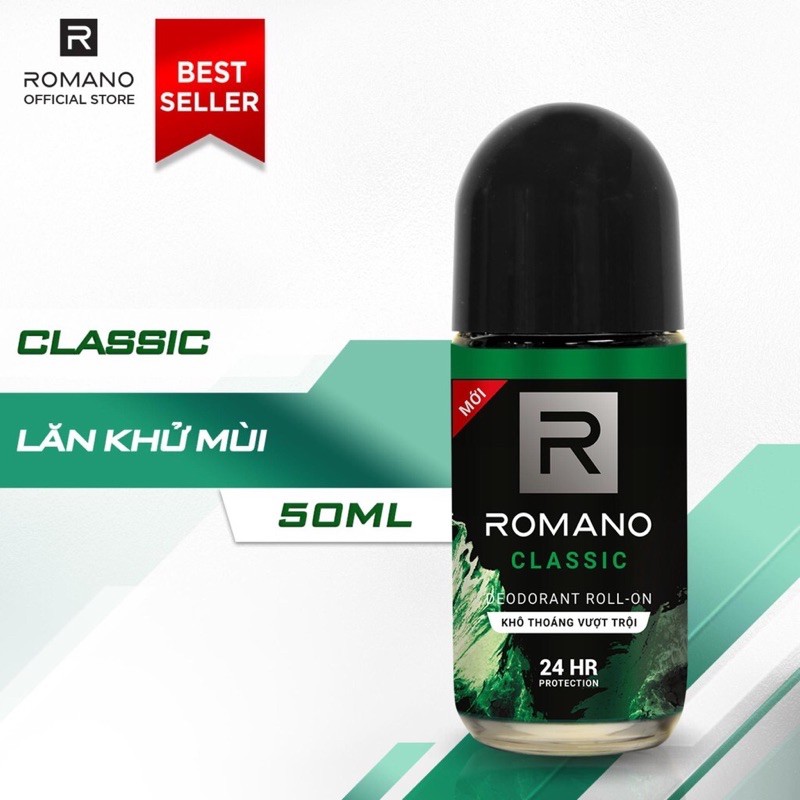 lăn nách romano 25ml 50ml khử mùi