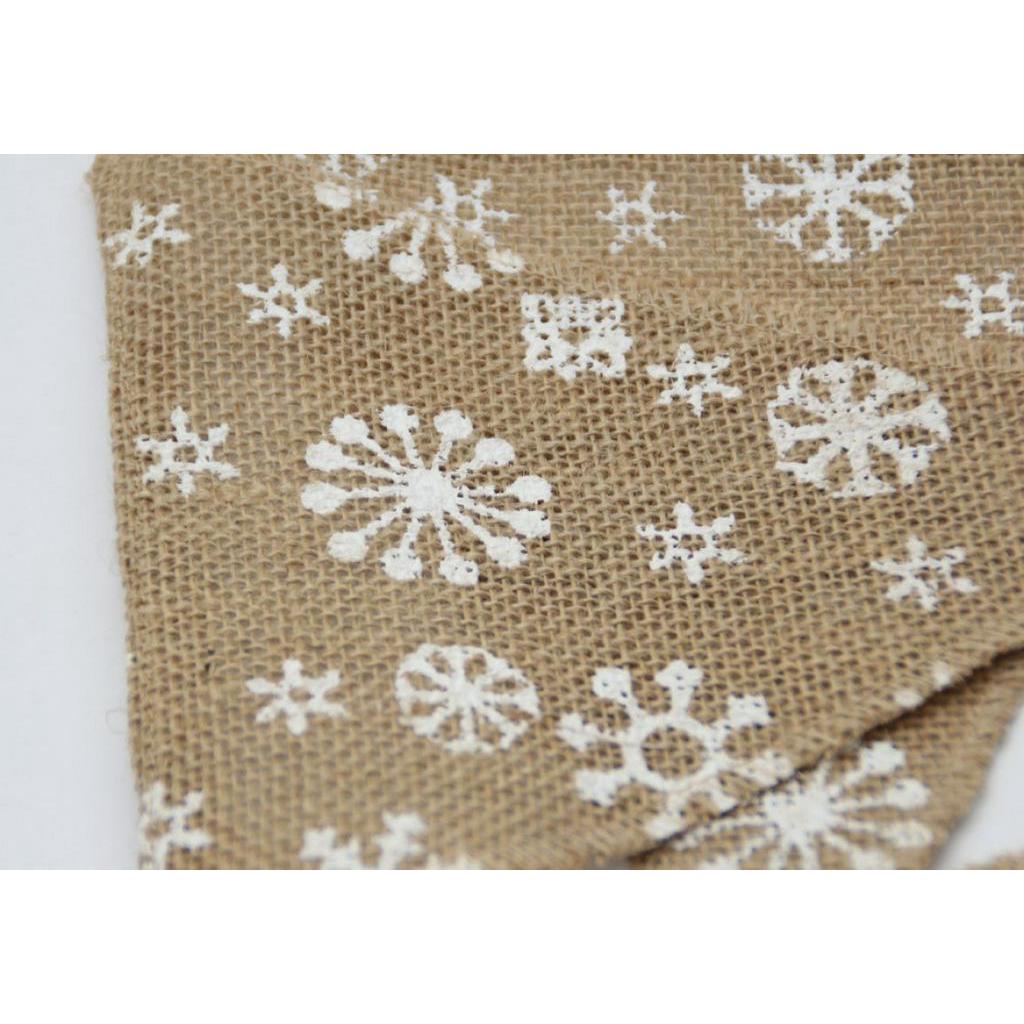 Dây Cờ Vải Lanh Hình Bông Tuyết Trang Trí Giáng Sinh