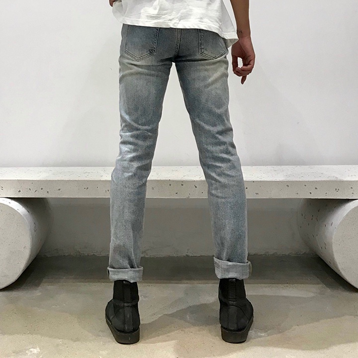 Quần jean nam xanh rách gối Form skinny Chất jean co dãn cao cấp Thesix Studio  [#BT-787-R] | BigBuy360 - bigbuy360.vn