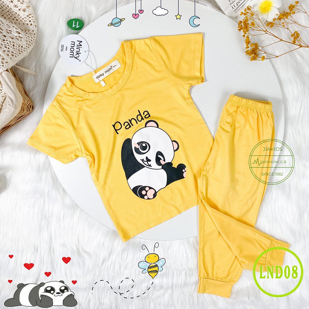 [LND08] Bộ Cộc Tay, Quần Dài Thun Lạnh MINKY MOM CÓ SIZE ĐẠI In Hình Dễ Thương Mềm Mịn Thoáng Mát, Hàng Chuẩn Đẹp Cho Bé