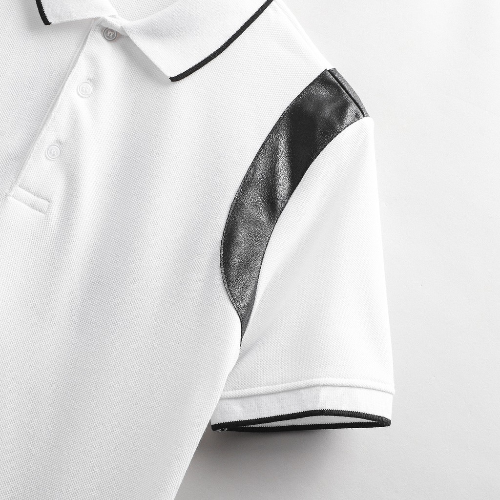 Áo Thun Polo Nam Có Cổ Mix Viền Da Trắng Tay Ngắn Vải Cotton Cao Cấp, INF PL002687, SOMEHOW | BigBuy360 - bigbuy360.vn