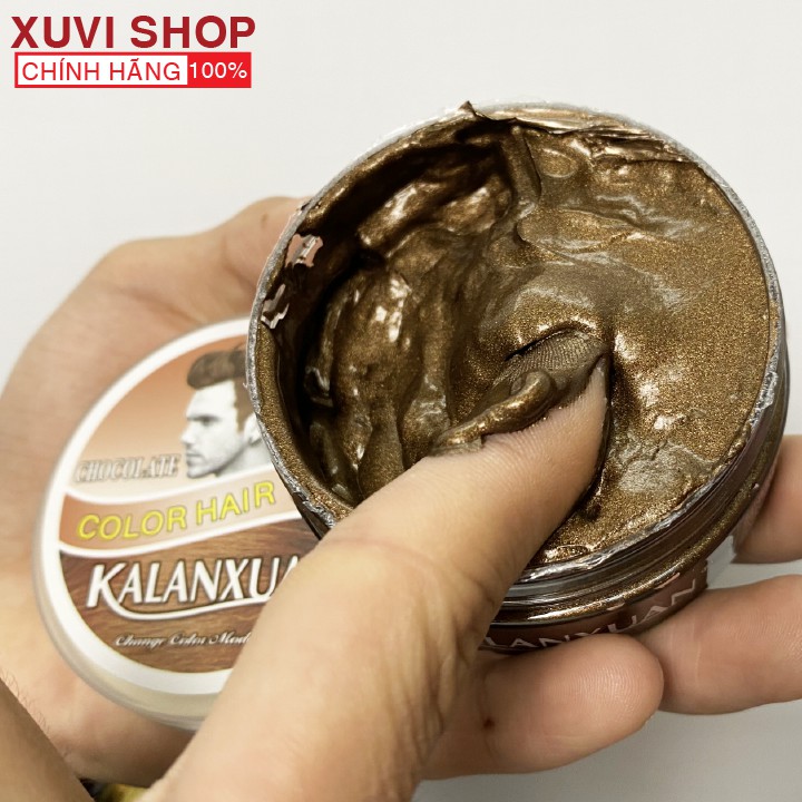 Sáp Vuốt Nhuộm Tóc Màu Nâu KALANXUAN 100ml Chính Hãng Đổi Màu Tạm Thời - XUVI SHOP