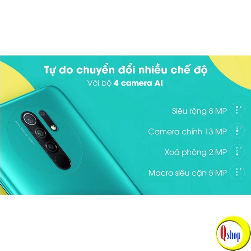 Điện thoại Xiaomi Redmi 9 3GB/32GB Hàng chính hãng BH 18 tháng