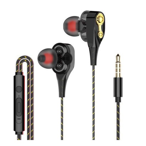 Xã Kho Tại xưởng-Tai nghe HiFi lõi kép 4 sợi cuốn 4 loa mini bass siêu