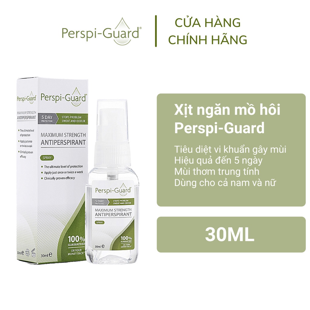 Xịt ngăn mồ hôi toàn thân hiệu quả tối đa Perspi-Guard Maximum Strength Antiperspirant Spray 30ml