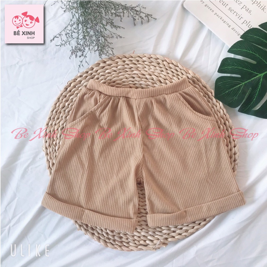 Quần short đùi cho bé trai trẻ em thun gân K woo [Hàng Hot] Quần thun SHORT sooc đùi cộc cho bé trai gái trẻ em K woo