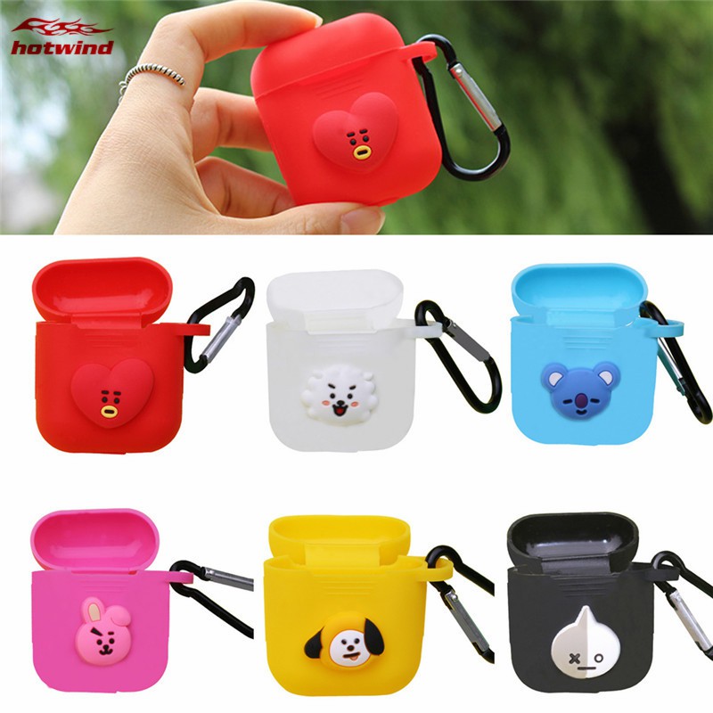 Vỏ bọc hộp sạc tai nghe AirPods hình biểu tượng hoạt hình BT21