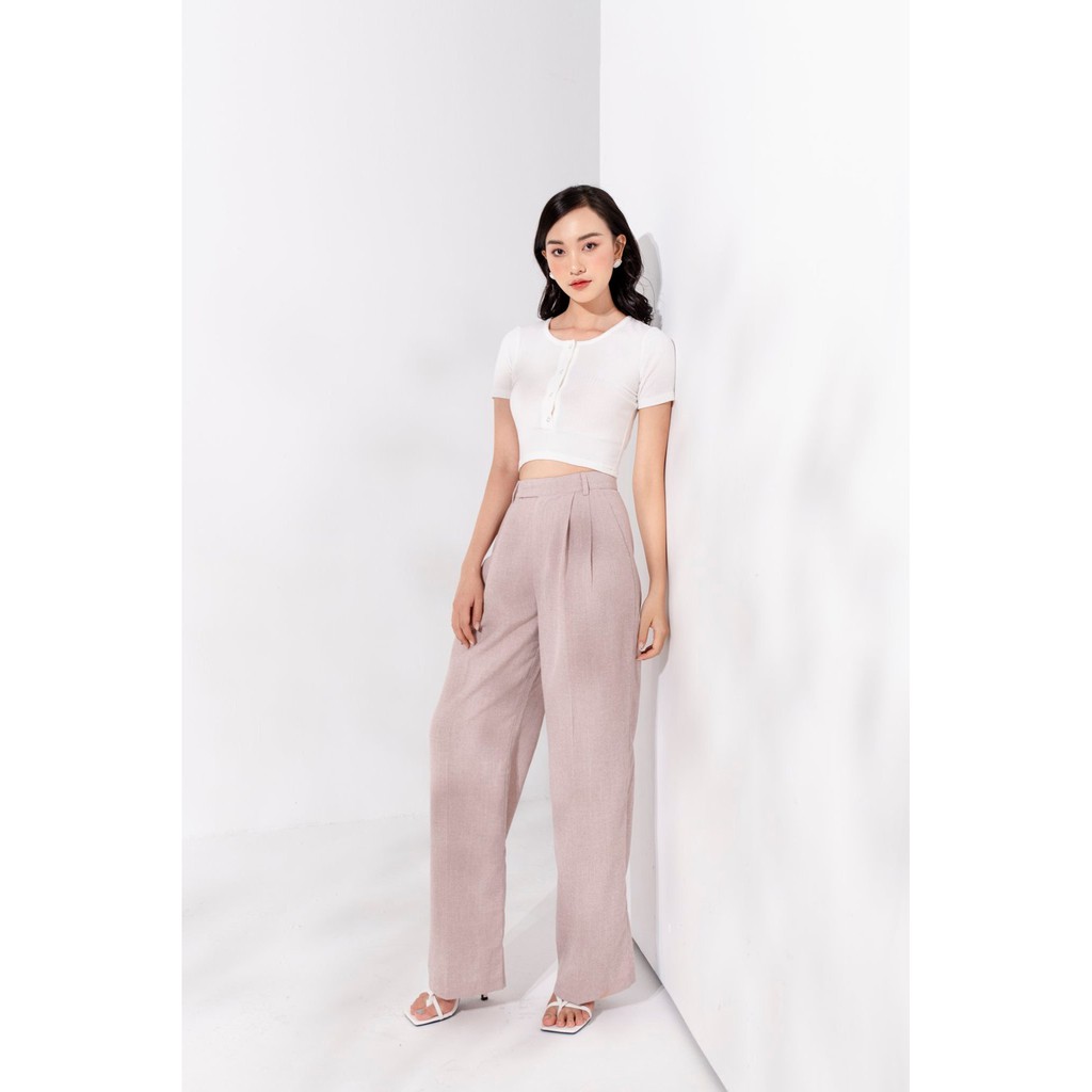 NARCOTICS-CARA- Quần suông xếp li dài.