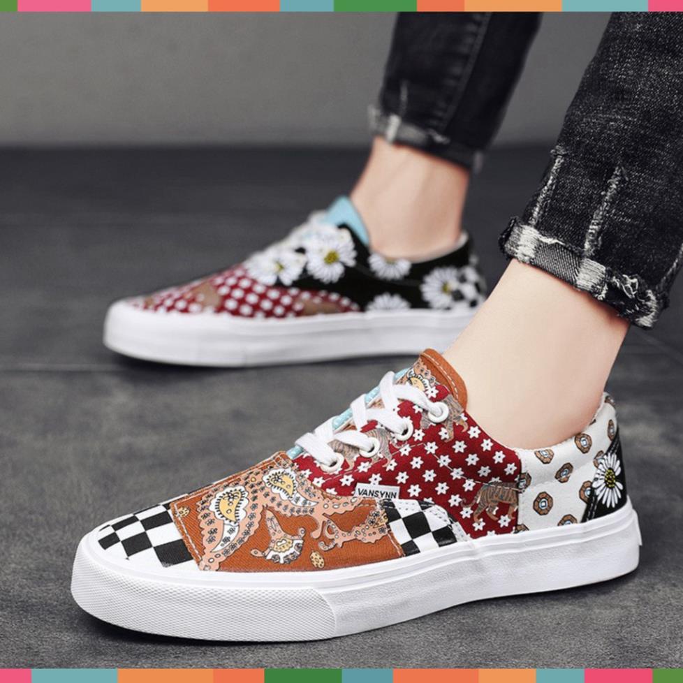Giày Vans Tiger Họa Tiết Thổ Cẩm Unisex :