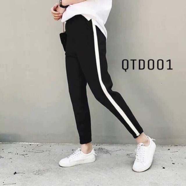 Quần 1 Sọc Suông Nam Nữ Unisex JB Store , Thun Poly Bao Giặt Máy Không Xù Lông